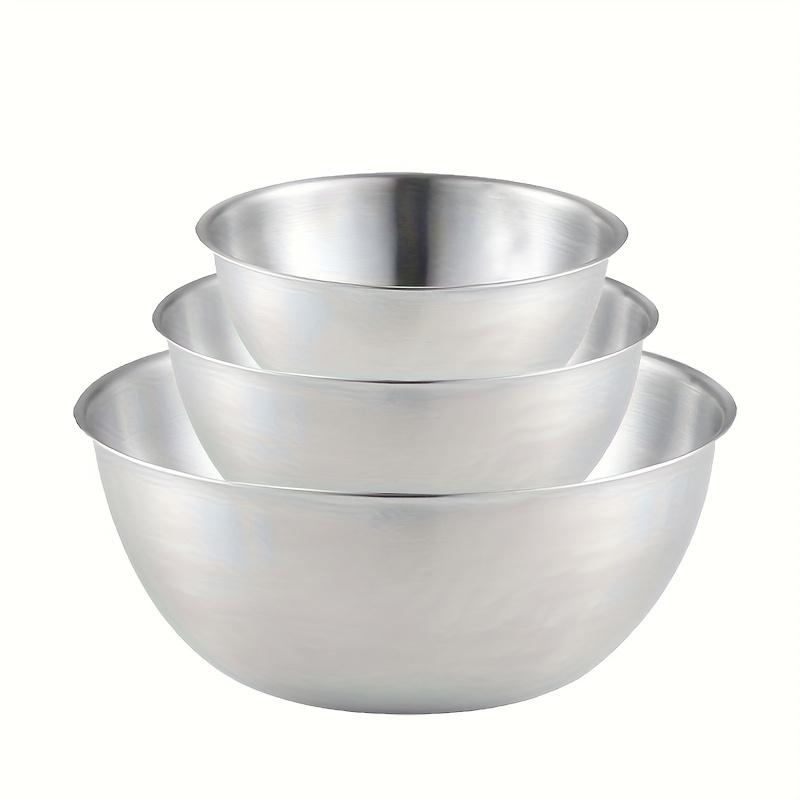 3pcs Stainless Steel Bowl Set with Scale for Baking Cooking Food Storage Large Capacity Mixing Bowls Home Kitchen Tools