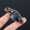 Lovely Labradorite Gemstone Pure Copper Wire Wrapped Handmade Pendant Jewelry