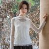 Spring Lace Design: Semi-High Neck Slim Top