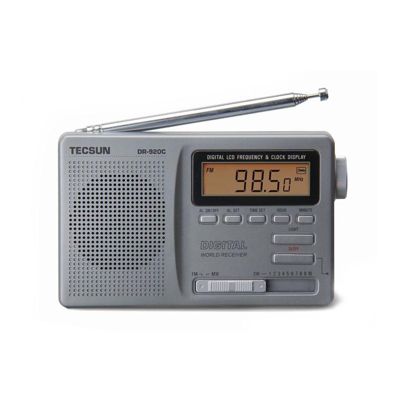 TECSUN DR-920C Цифровой FM-радио дисплей FM/MW/SW Многодиапазонное портативное радио FM: 76–108 МГц/MW: 525–1610 кГц/SW: 5,95–21,85 МГц Радио