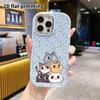 Чехол для телефона: 2D плоский дизайн, подходящий для защитного чехла iPhone 18 17 16 15 14 13Pro, стиль для пары, пять маленьких сложенных кошек, Рождество и Хэллоуин g