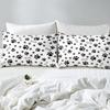 Dog Footprint Pattern Sheet Three-Piece Digital Printed Sheet Bedding Set Adult Children