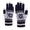 Knitted Snowflake Winter Knitted Gloves Thickened Skiing Gloves Full Finger Mittens  Winter