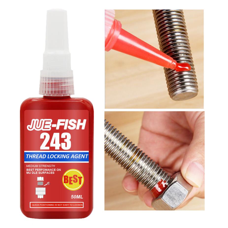 50 мл 243 Винтовая клеевая резьба Анаэробный фиксирующий агент Маслостойкий быстроотверждаемый анаэробный клей