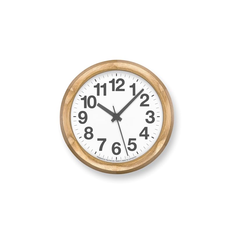 Lemnos Analog Wall Clock, Natural Oak, Natural Wood, ClockA Small OAK YK24-14