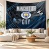 Manchester City Wall Tapestry, Soft Fabric Wall Hanging, Decorative Backdrop For Bedroom Home Wall Art