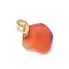 Natural Carnelian Rough Gemstone 925 Sterling Silver Jewelry Pendant 0.59" n5R46