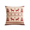2D Printed Throw Cushion Case Deer Xmas Tree Pillowslip Santa Pillow Cover  Couch Decor