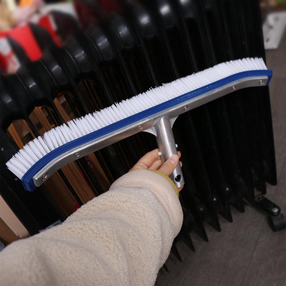 18 Inch Swimming Pool Brush Aluminum Handle Pool Spa Cleaning Brush Pool Wall Brush  Pool Cleaning