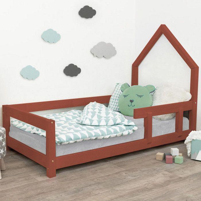 POPPI Children's Cabin Bed 90 X 160 Brick Red 1