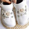 Shoe Charm DIY Pins Diamond Pearl Chain Decoration Buckle for Hole Shoes Charms Set Accessories Kids Boy Girls Gift