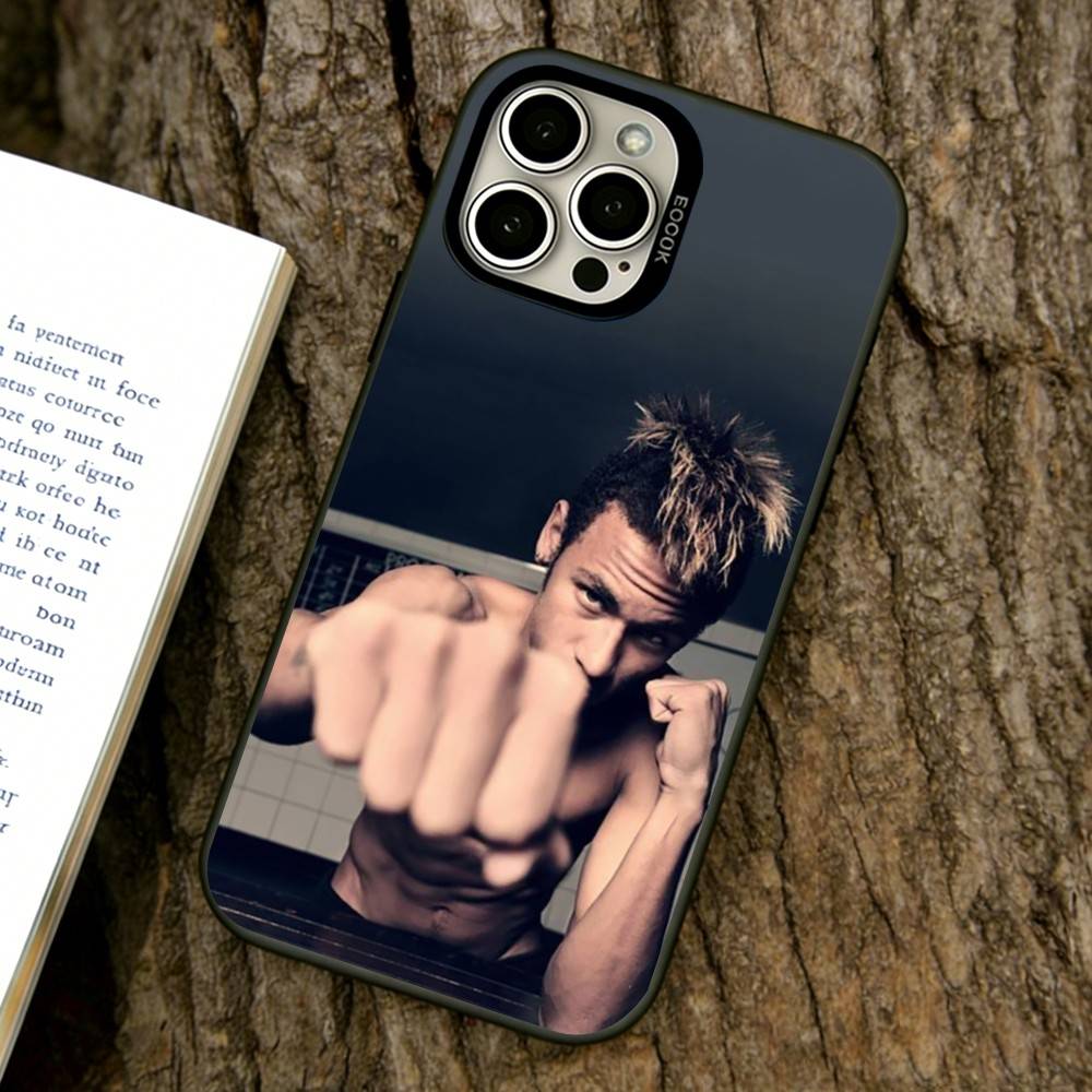 Чехол для телефона с Неймаром для iPhone 17,16,15,14,13,12,11 Plus,Pro Max,XS,Цветной Серебряный Покрытый Внутренний Чехол