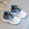 Children's Sports Shoes 2025 Spring and Autumn Boys' Casual Shoes Rotating Button Girls' Running Shoes Soft Sole Baby Net Shoes Single