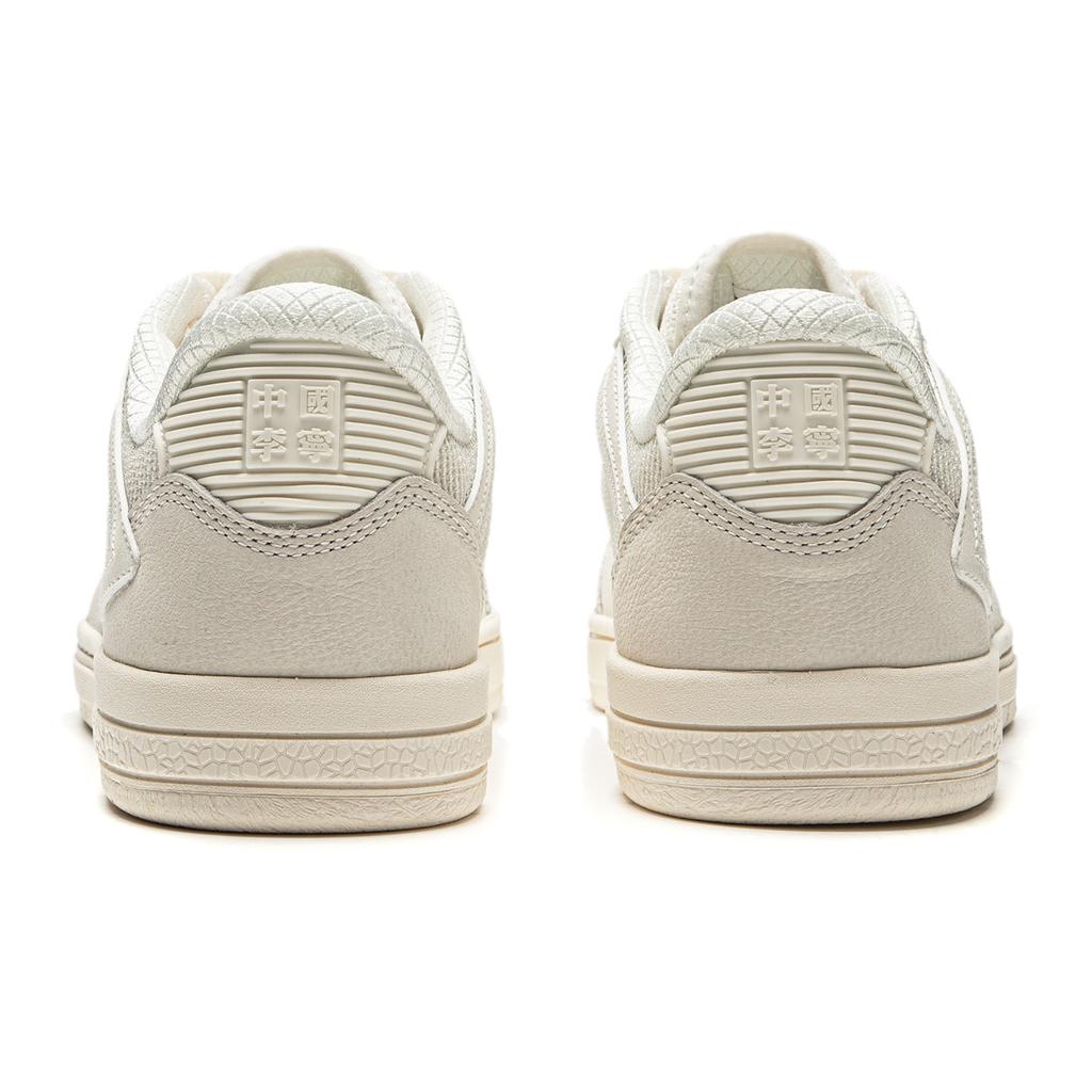 Li Ning Simple Fashion Comfortable Versatile Shock Absorbing Wear Resistant Low Top Skate Shoes Men Sneakers Off-White AEPU055-1