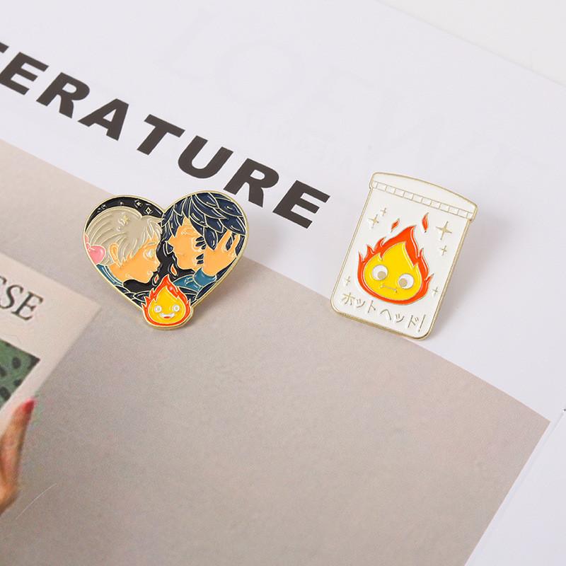 Металлическая брошь-пин на тему аниме-фильмов для коллекционеров, стильный аксессуар для студентов