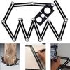 Multi Angle Measuring Ruler Aluminum Alloy 12 Fold Tile Opening Locator Angle Measurement Tool