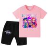 WA1200 Детские Мальчики Девочки Kpop Руми Зои Мира Принт Футболка с Короткими Рукавами Шорты Брюки Комплекты