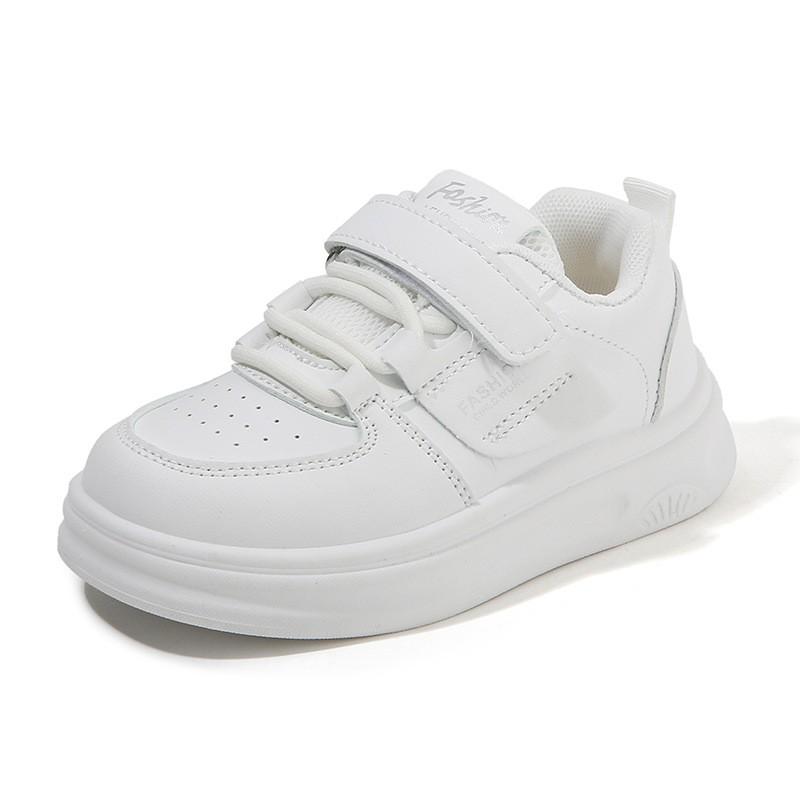 Kids White Casual Sneakers Boys Girls Fall Lightweight Soft Sole School Outdoor Shoes