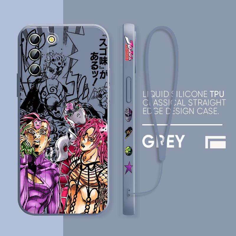 Чехол для телефона Anime JOJO Villain Diavolo Dio для Samsung Galaxy S23 S22 S21 S20 Pro FE Note 20 Plus Ultra Liquid с левой веревкой