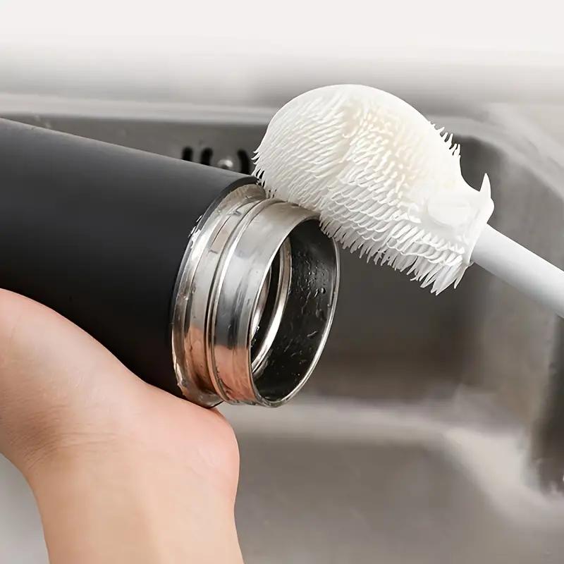 1/3PCS New Silicone Milk Bottle Brush Cup Scrubber Glass Cleaner Kitchen Cleaning Tool Long Handle Drink Bottle Glass Cup Cleaning Brush