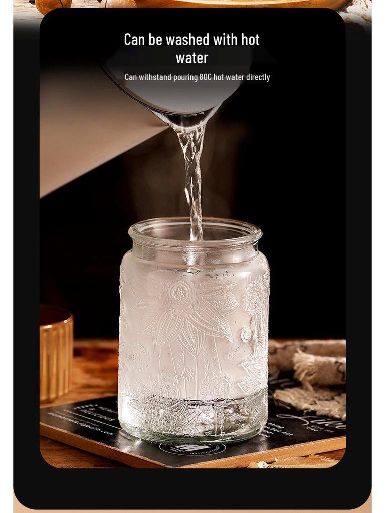 Стеклянная герметичная банка для хранения закусок, сухофруктов, чая, сахара и зерновых