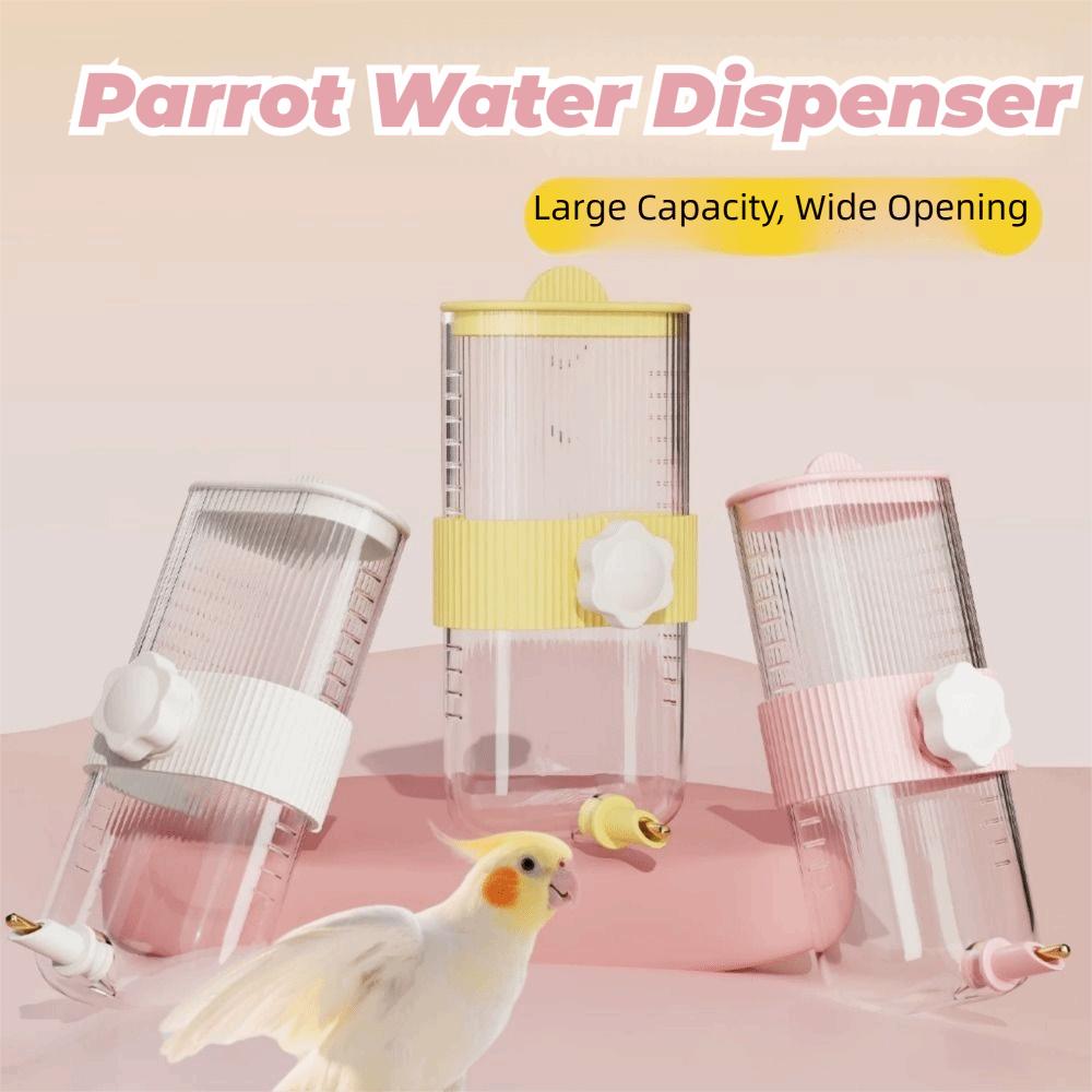 Wall Mount Bird Water Drinker 360ML with Scale Rabbit Water Dispenser Large Capacity Portable Pet Hanging Feeder