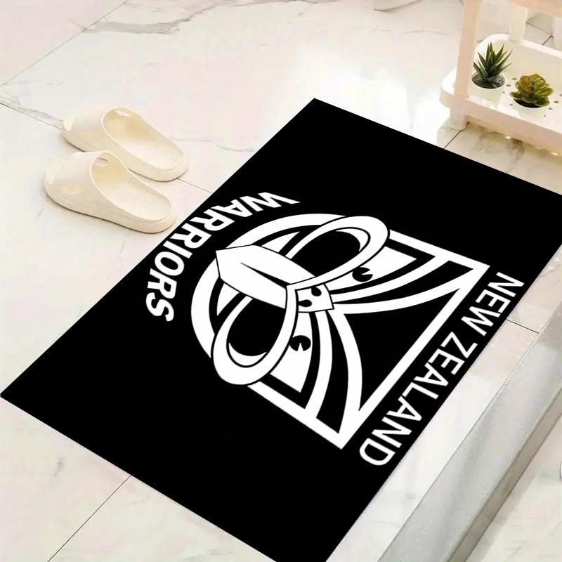1Pc Warriors New Zealand Rug, Office Carpet Indoor Outdoor Doormat, Non-Slip Soft, Living Room, Christmas Halloween Gift. M928734