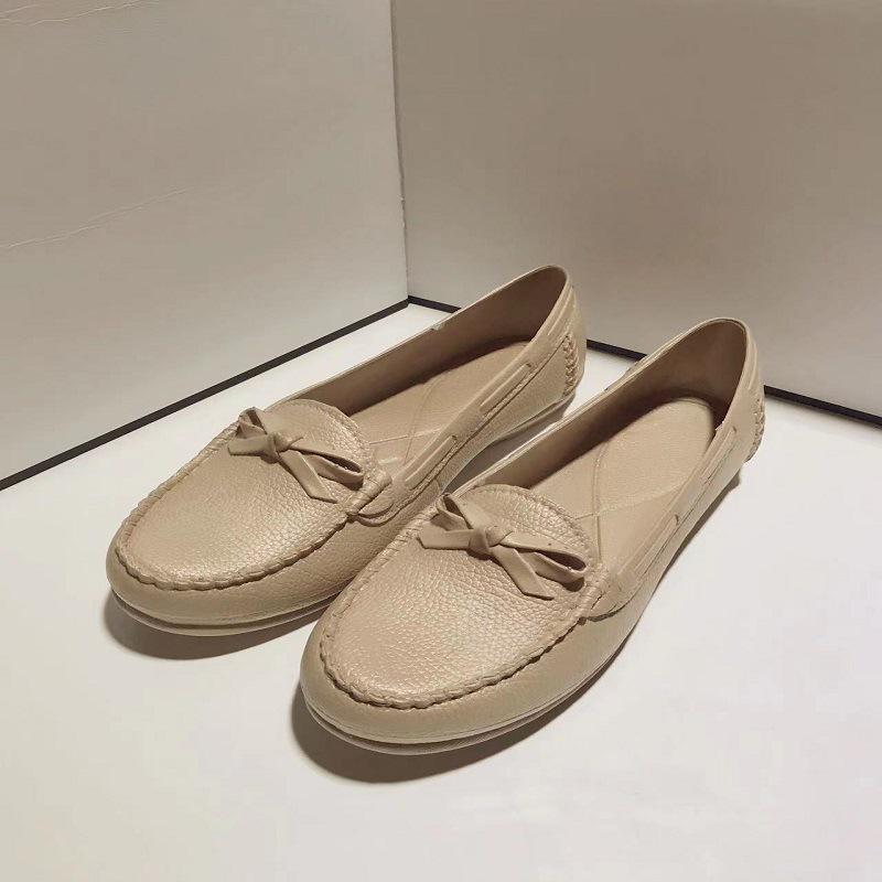 2022 Женские белые лоферы в корейском стиле - Плоские, для мам, Повседневные с низким вырезом, Обувь для медсестер и беременных.