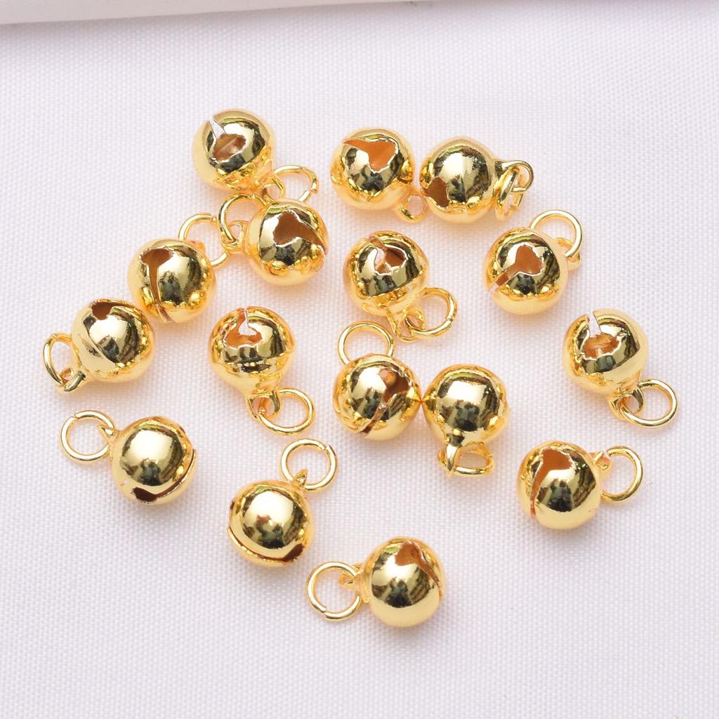 50 шт. 18-каратный золотой пакет, сохранение цвета, 8 мм, браслет-колокольчик, аксессуары для браслета, сделай сам, бисерные украшения ручной работы, аксессуары, маленькая капелька