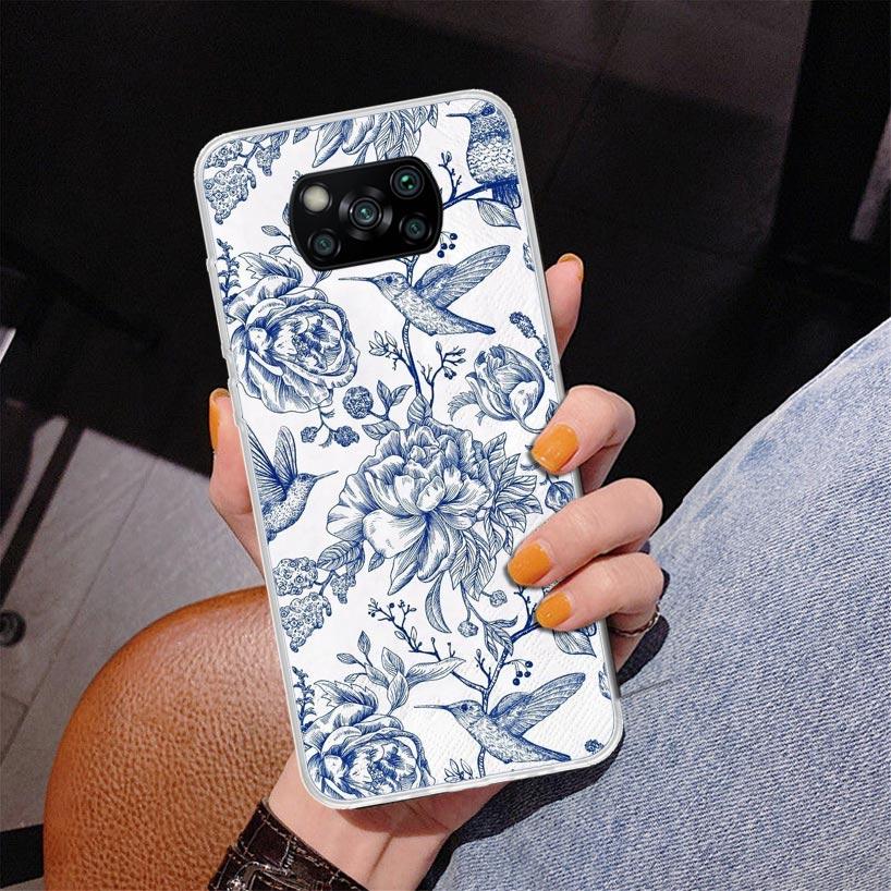 Blue And White Porcelain Phone Case For Xiaomi Poco X7 X6 X5 Pro F7 Ultra Redmi 15C 15 13C 13 12C 12 10 10A 10C 9 9A 9C 9T Cover