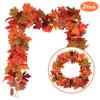 Autumn Festival Maple Leaf Vine Display: Fake Leaves for Halloween & Decorative Scenery