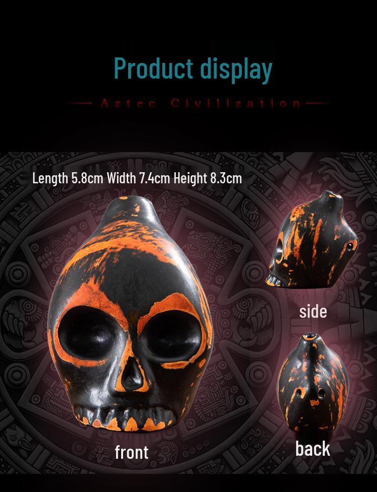 2024 Halloween Skull Death Whistle: Screaming Ocarina Ghost Sound Maker