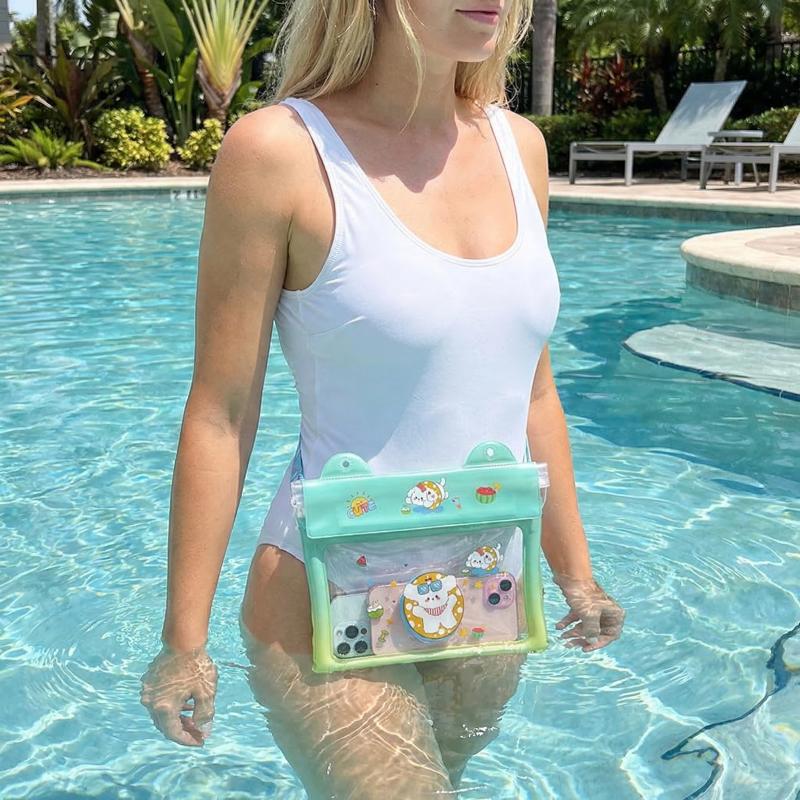 Outdoor Waterproof Phone Holder Bag Large Clear Touch Crossbody Rope for Kayaking and Vacation Use