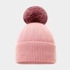 3Pcs/Set Women Winter Hat Scarf Gloves Set Plush Ball Decor Elastic Knitting Hat Long Scarf Touch Screen Gloves Set