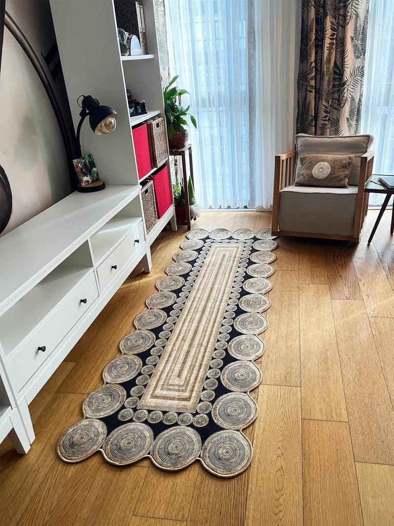 EPeddler Home Современный узор Цифровая печать Нескользящая кожаная основа Новое поколение Ковер для гостиной, кухни, столовой и напольный коврик