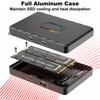 Dual Bay M.2 SSD Enclosure Dual Protocol M.2 NVMe SATA SSD Case Solid State Drive Docking Station USB3.2 GEN2 10Gbps SSD Adapter