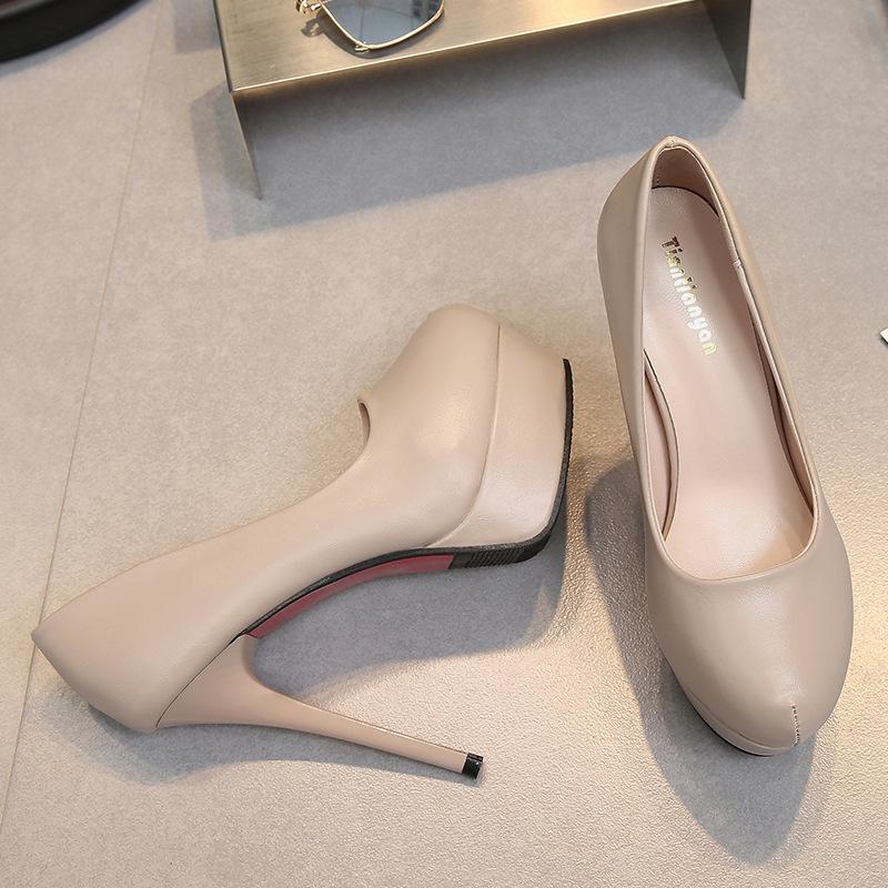 Новые водонепроницаемые деловые повседневные женские туфли на очень высоком каблуке-шпильке на платформе, на высоком каблуке
