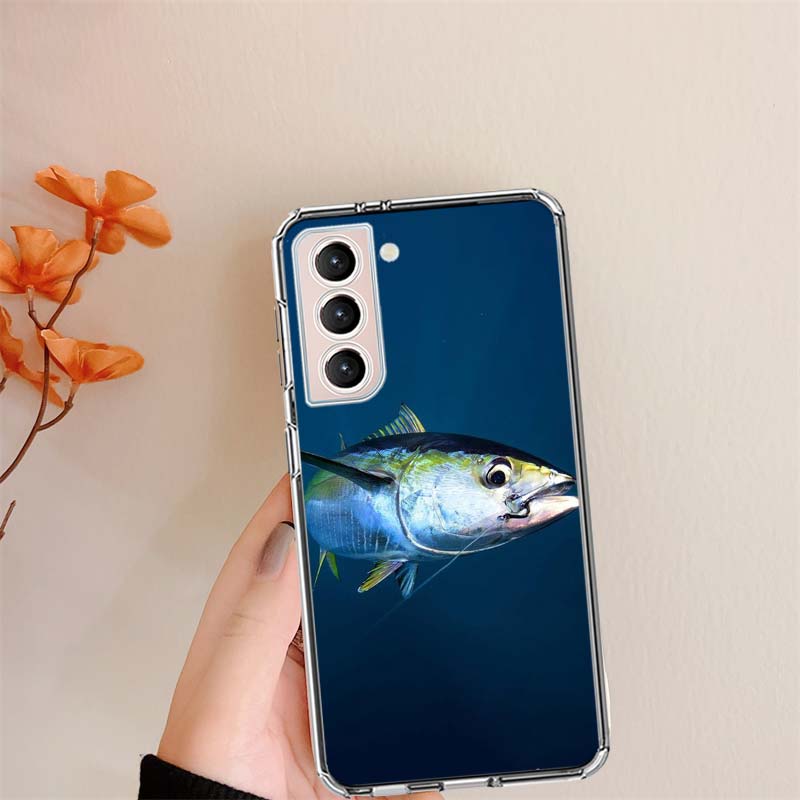 Ocean Sports Fishing for Tuna Phone Case For Samsung S24 S25Edge Galaxy S22 S25 Ultra S21 S23 FE S20 S10 Plus S10E Cover Shell C