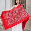 Women Scarf Sun Flower Embroidery Pashmina Cotton Shawls Floral Bandana Scarves