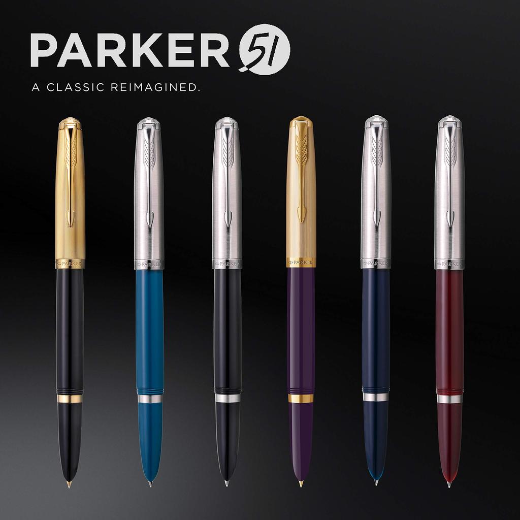 PARKER 51 Black CT Fountain Fine Gift Officially Product Number 2123494Z Pen, Nib, Boxed, Imported,