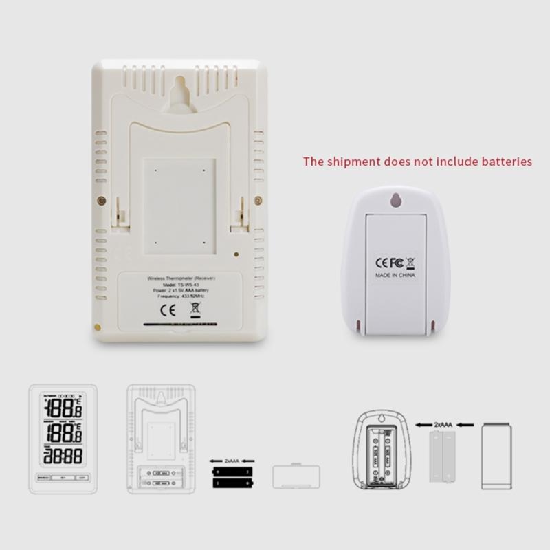Беспроводной крытый и наружный термометр гигрометр цифровой легко читаемый датчик для дома спальни офиса монитор оборудование тоже