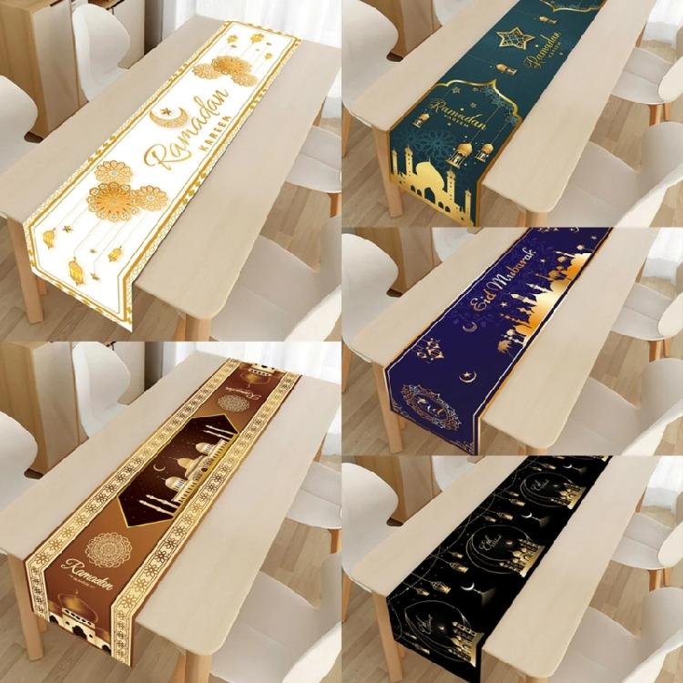 Ид Мубарак Скатерть Исламские Мусульманские Принадлежности для Вечеринки Ручная работа Дорожка на стол Стол