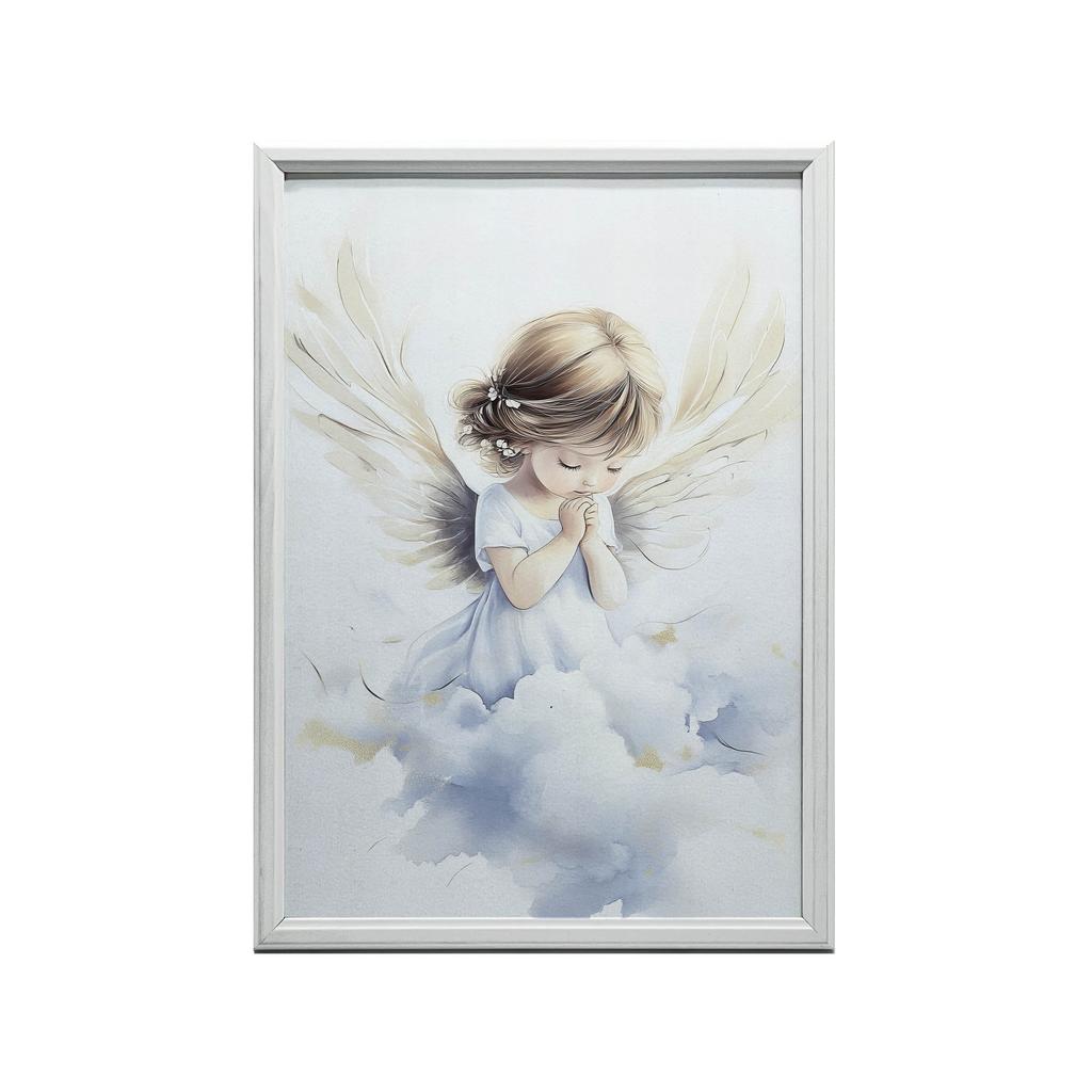 Plakat Anielskie Modlitwy Dziewczynki Plakat Anielskie Modlitwy Dziewczynki, 50X70 Cm, Bez Ramy, Płótno Premium Na Blejtramie