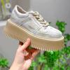 Leather Thick-soled Heightening Little White Shoes Women's Summer and Autumn New Versatile Skirt Muffin Shoes Board Shoes