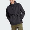 Adidas Ветровка City Escape, однотонная, с длинным рукавом, с капюшоном, мужская куртка, черная IA3086
