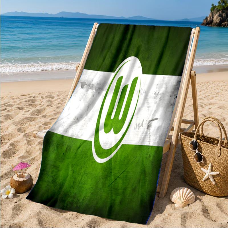 Vfl Football Crest Beach Towel Microfiber Beach Towel, Lightweight and Quick-Dry, for Summer Travel, Swimming Pool Fan Birthday Gift