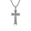Vintage Punk Titanium Steel Cross Necklace Niche Personality Literary Wear Stainless Steel Cross Pendant
