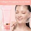 Коллагеновая обертывающая маска для лица увлажняющая против морщин уход за кожей маска для сна