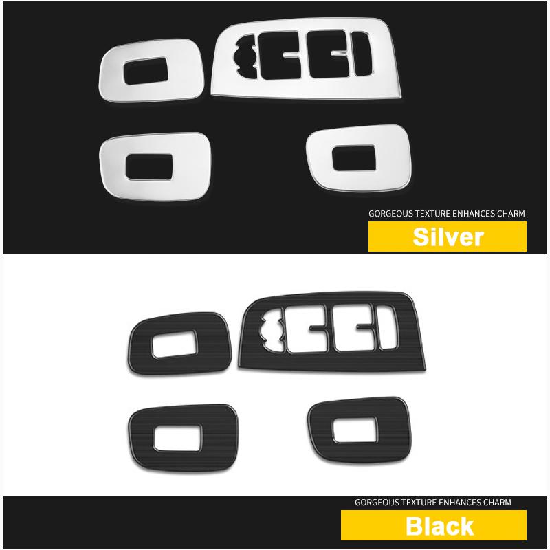 Для Volvo XC60 2018 - подлокотник двери автомобиля из нержавеющей стали, панель переключателя окна, кнопки подъема, чехлы, отделка, аксессуары для интерьера