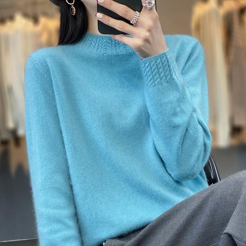 Женский кашемировый свитер Qinghe кашемир 30% кашемир 70% шерсть осенне-зимний пуловер теплый и модный